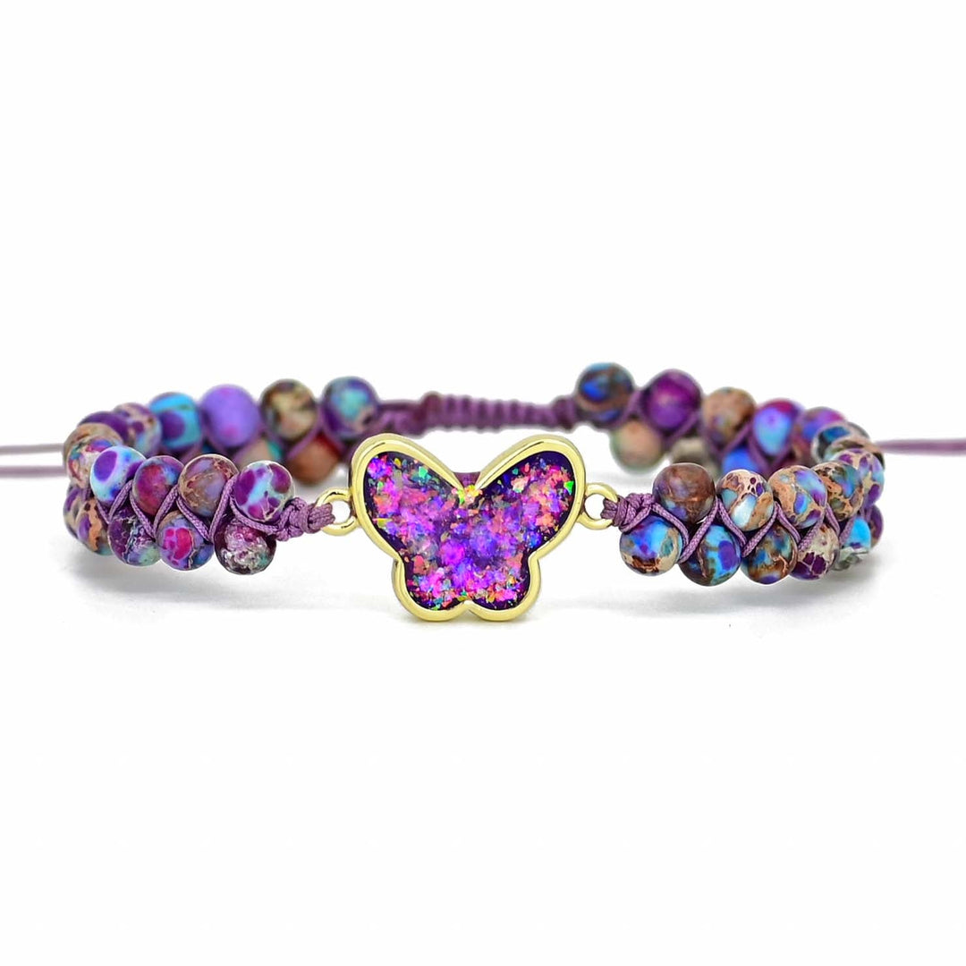 VIP | Druzy Purple Opal Butterfly Bracelet