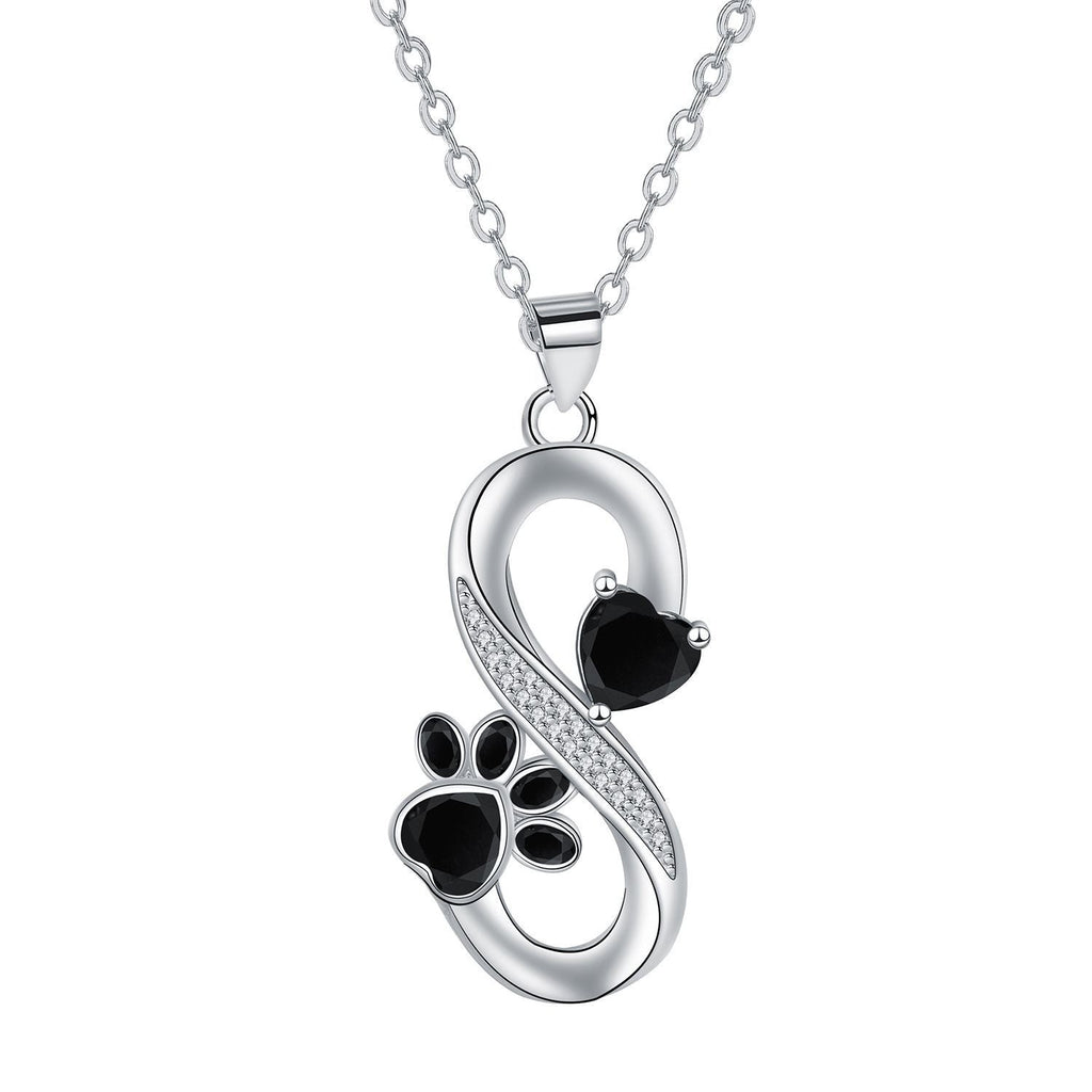 Infinite Symbol Necklace Hearts Paw Print