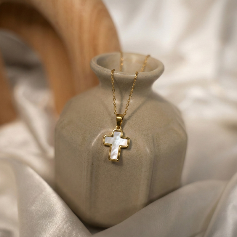 Shell Cross Necklace