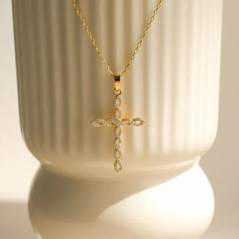 Twirl Cross Necklace