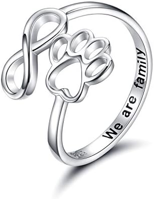 VIP | Handcrafted Paw & Heart Ring – Adjustable 925 Sterling Silver