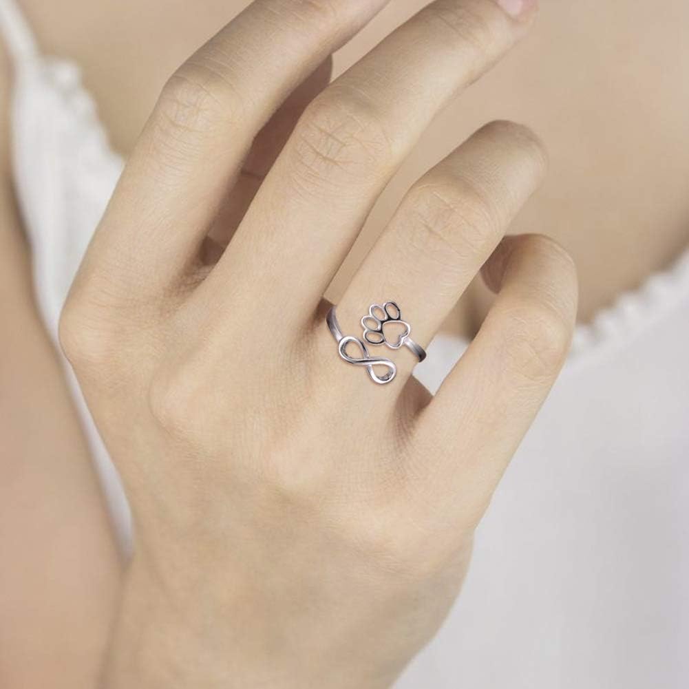 VIP | Handcrafted Paw & Heart Ring – Adjustable 925 Sterling Silver