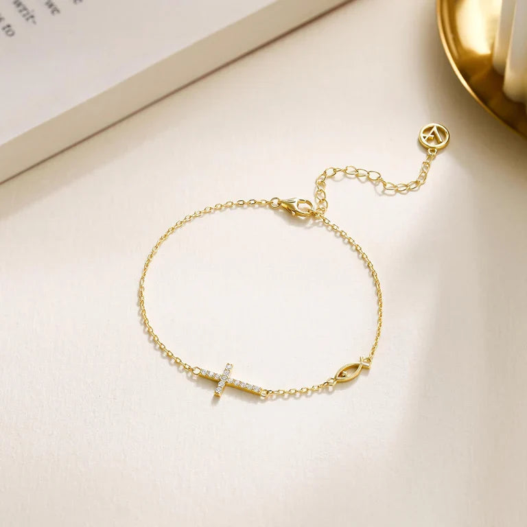 Blessed Cross & Fish Bracelet