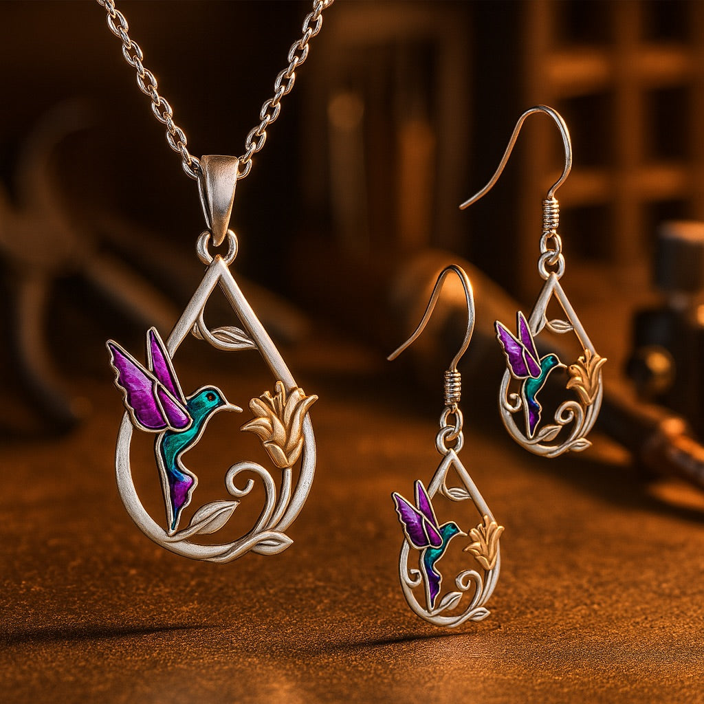 VIP | Beautiful Hummingbird Necklace for Women with Bonus Earrings