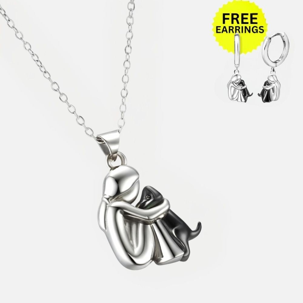 VIP | Hug Pendant Necklace with Bonus Earrings