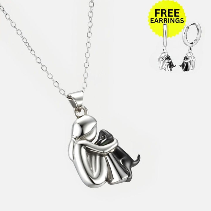 VIP | Hug Pendant Necklace with Bonus Earrings