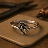 VIP | Vintage Sterling Silver Paw and Heart Ring VIP