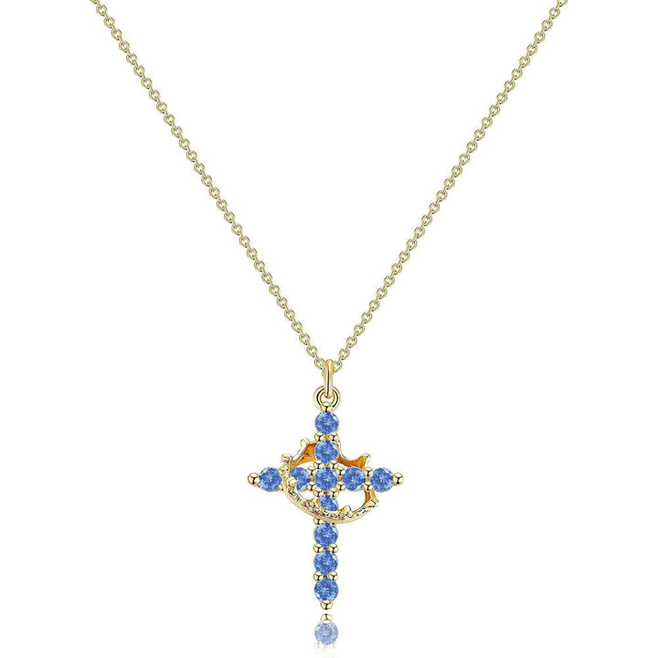 The Eternal Cross & Crown Necklace