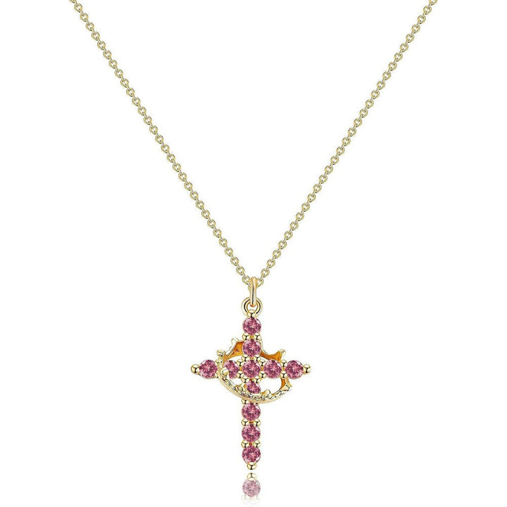 The Eternal Cross & Crown Necklace