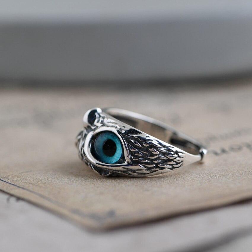 VIP | Owl of Good Luck Adjustable Ring in Silver and Opal