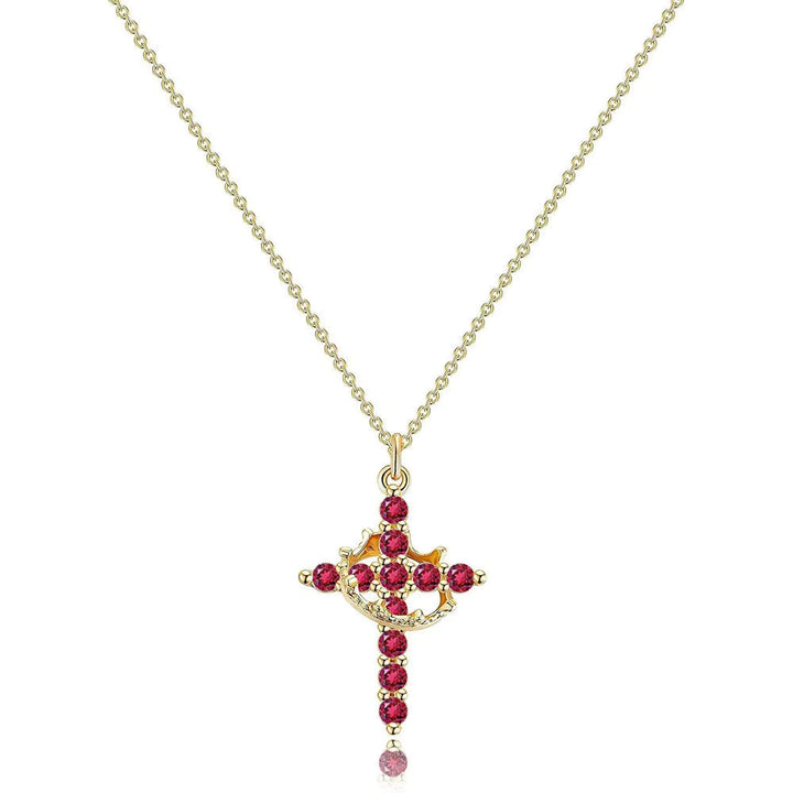 The Eternal Cross & Crown Necklace