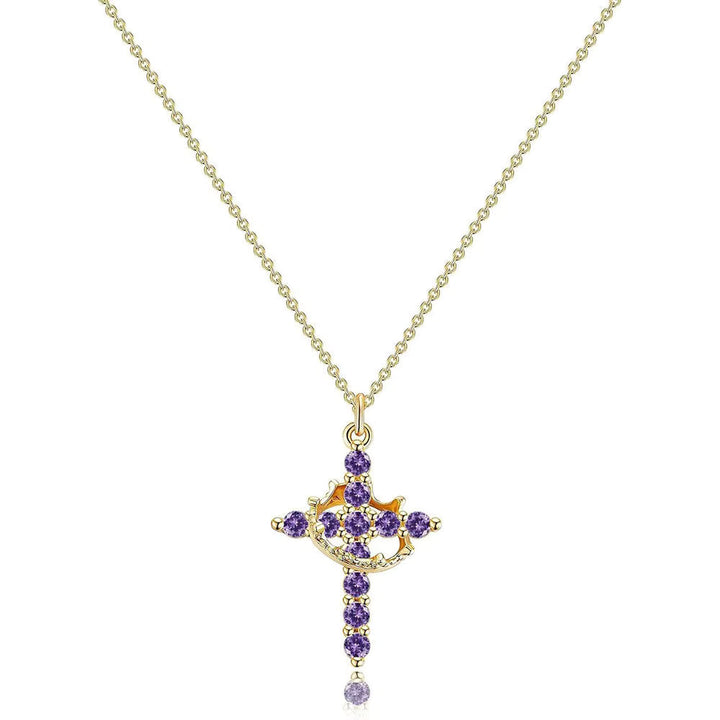 The Eternal Cross & Crown Necklace