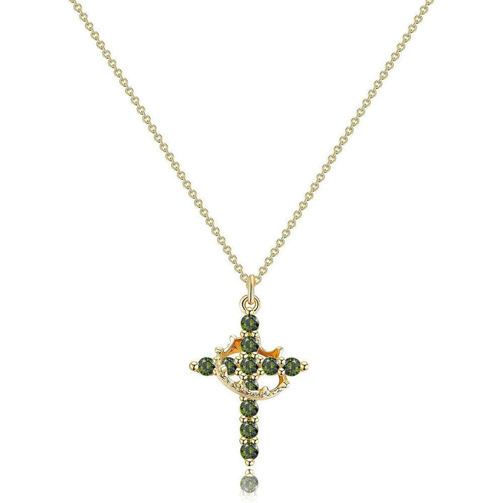 The Eternal Cross & Crown Necklace