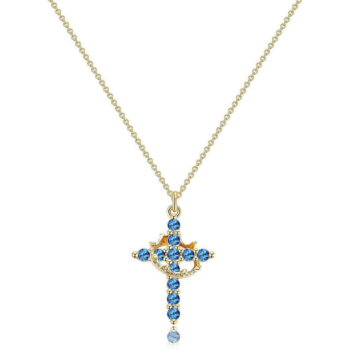 The Eternal Cross & Crown Necklace