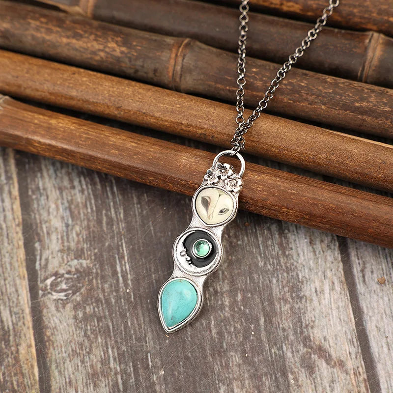 VIP | Turquoise Owl Wisdom Bar Necklace