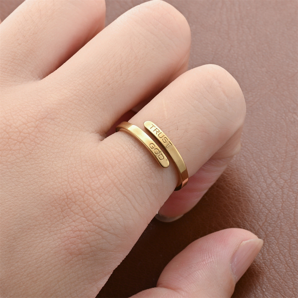 Trust God Adjustable Ring