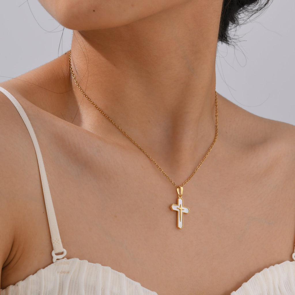 Cross on Cross Pendant Necklace