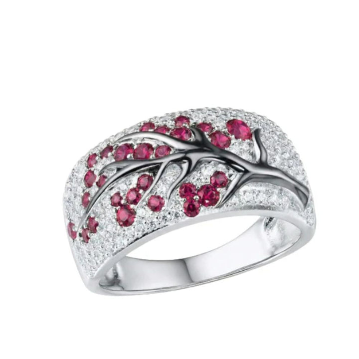 Ruby Blossom Tree Ring