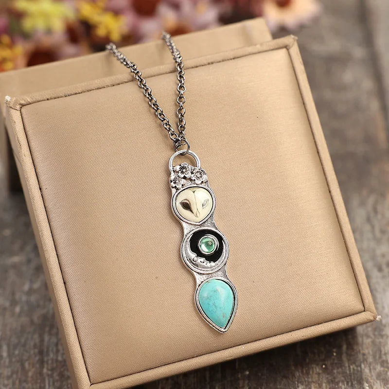 VIP | Turquoise Owl Wisdom Bar Necklace