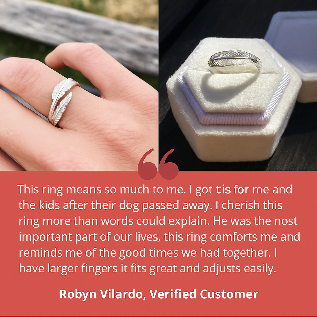 VIP | Feather From An Angel - Adjustable Memorial Ring