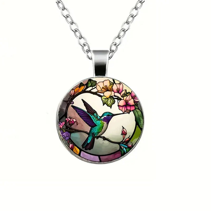 VIP | Hummingbird Glass Dome Pendant Necklace