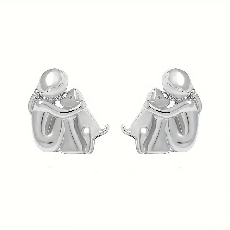 VIP | Silver and Gold Two-Tone Hug Earrings