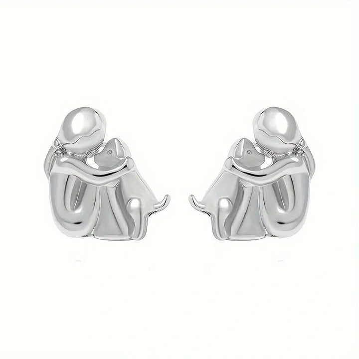 VIP | Silver and Gold Two-Tone Hug Earrings