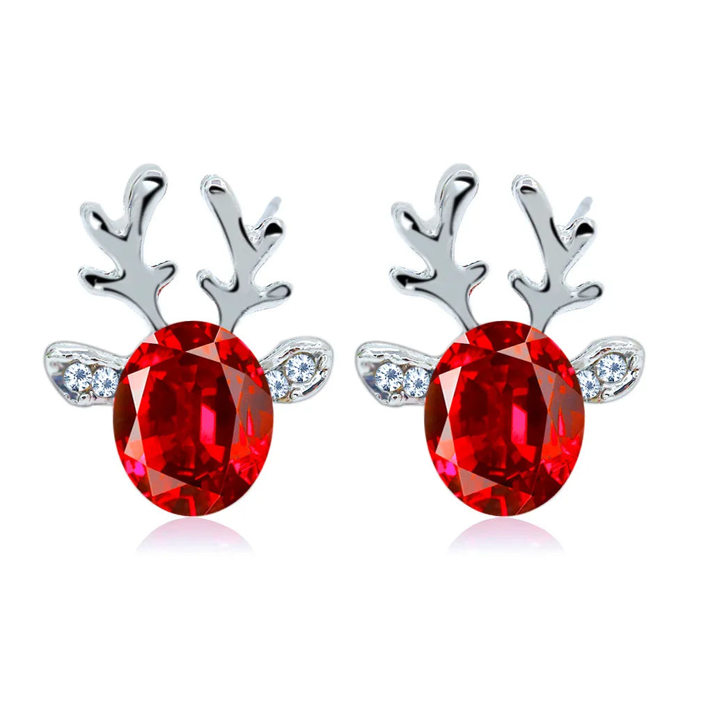VIP | Festive Reindeer Crystal Stud Earrings