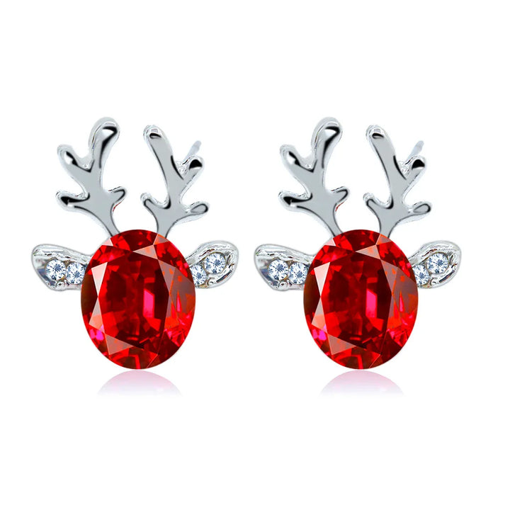 VIP | Festive Reindeer Crystal Stud Earrings