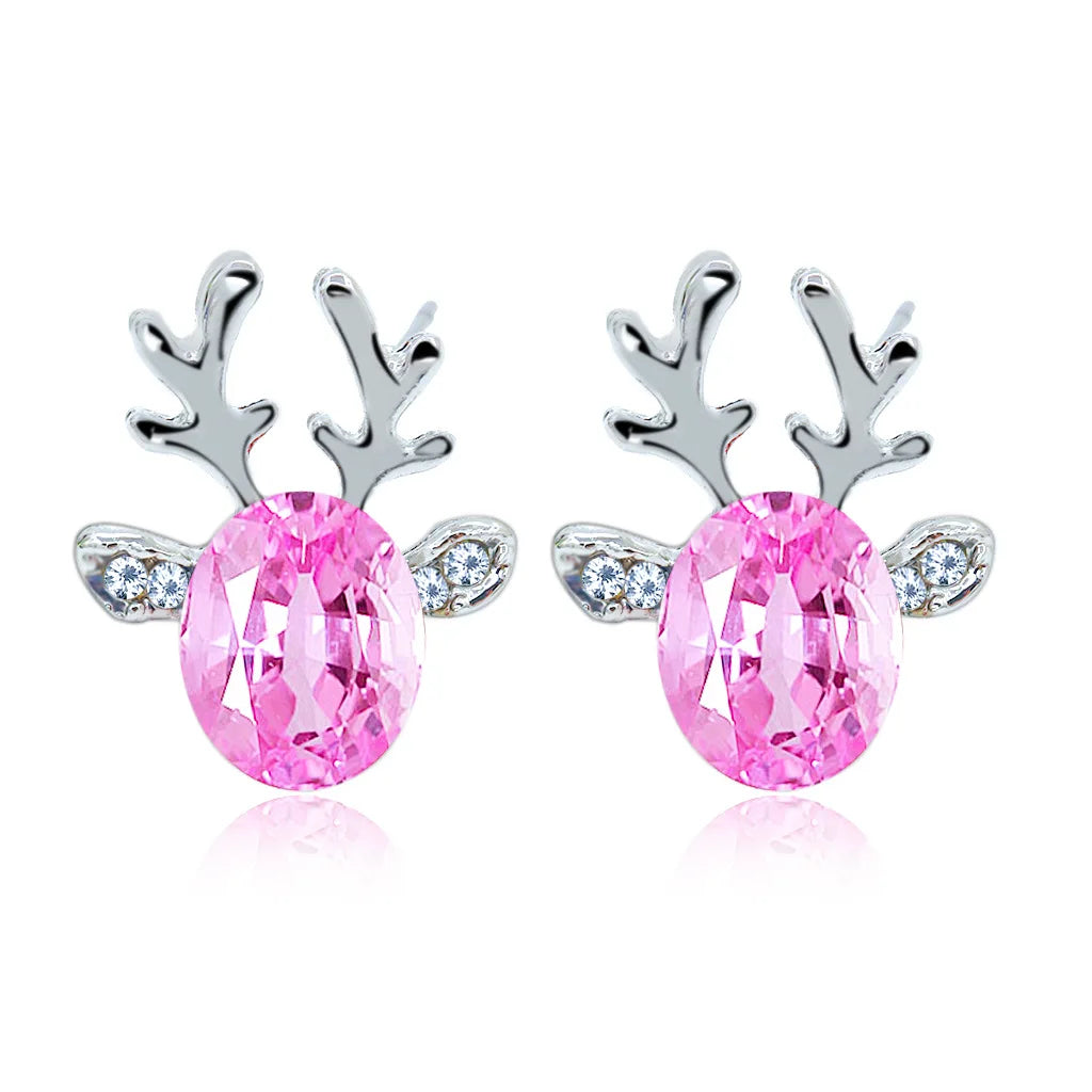 VIP | Festive Reindeer Crystal Stud Earrings