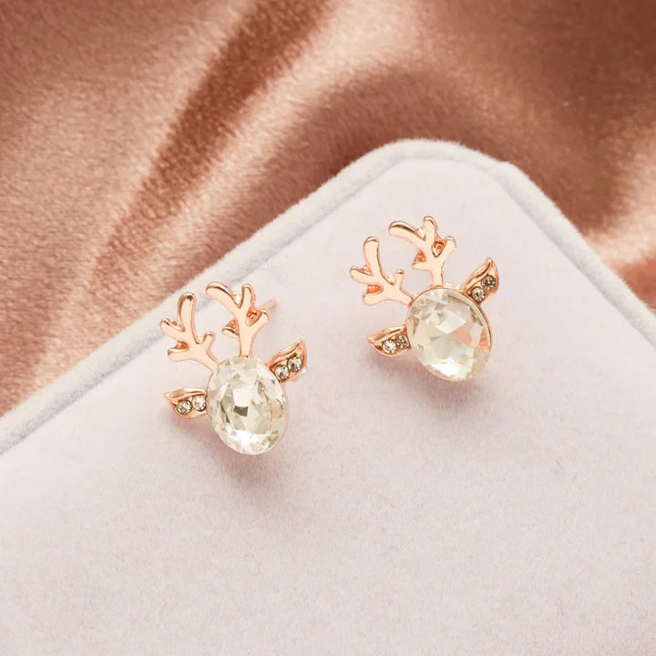 VIP | Festive Reindeer Crystal Stud Earrings