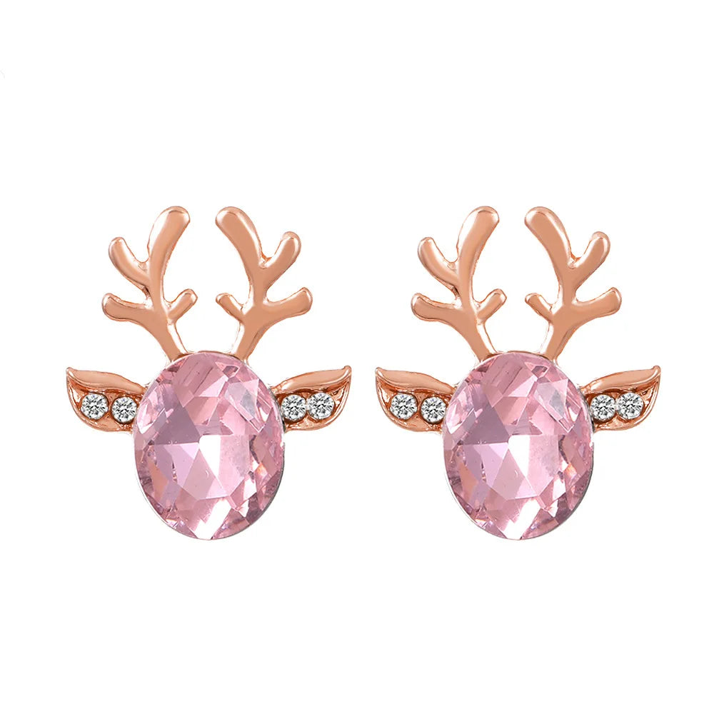 VIP | Festive Reindeer Crystal Stud Earrings