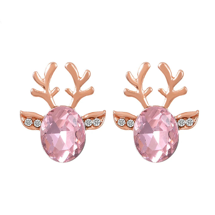 VIP | Festive Reindeer Crystal Stud Earrings