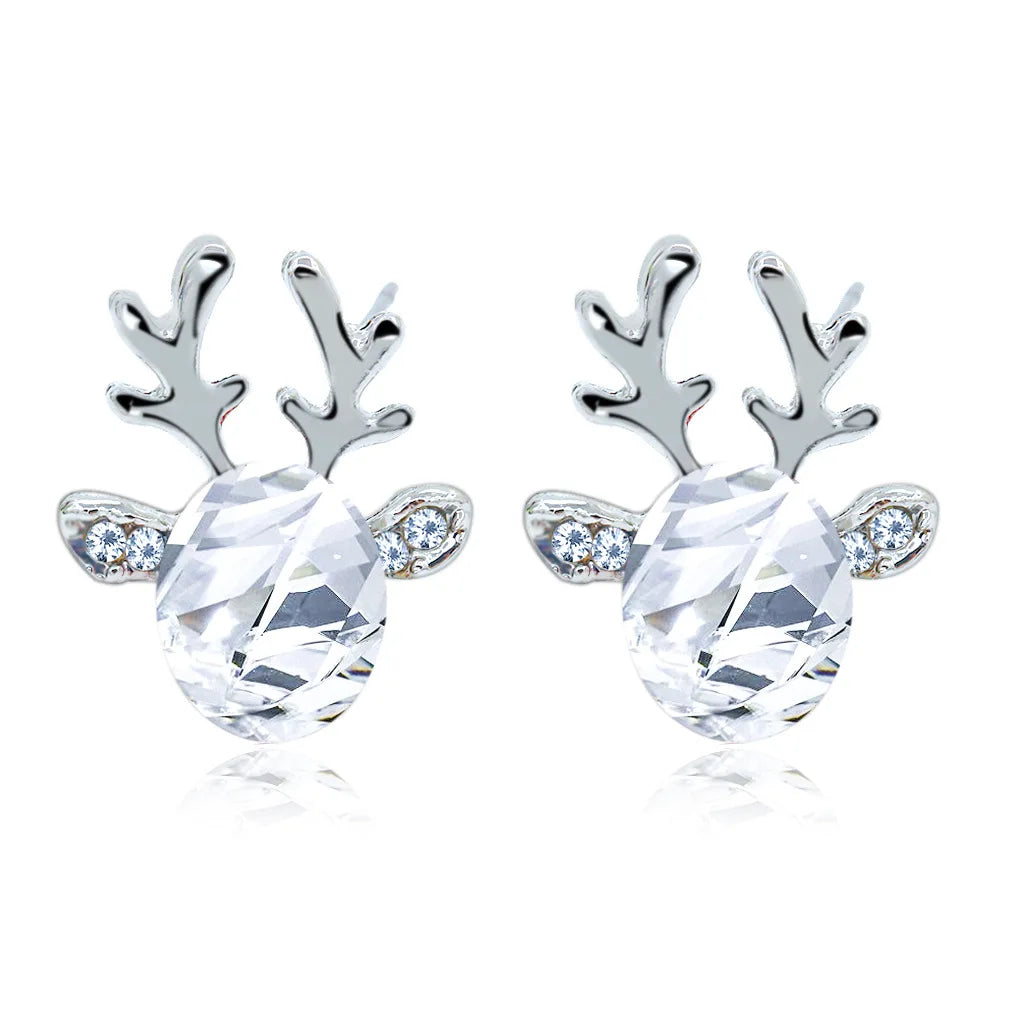 VIP | Festive Reindeer Crystal Stud Earrings