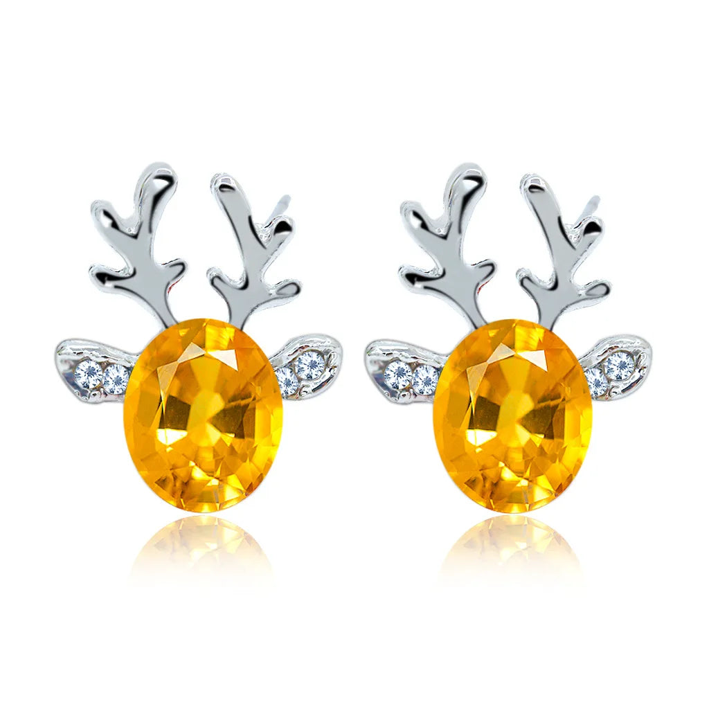 VIP | Festive Reindeer Crystal Stud Earrings