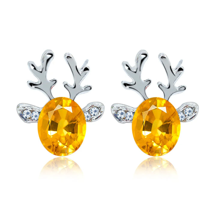 VIP | Festive Reindeer Crystal Stud Earrings