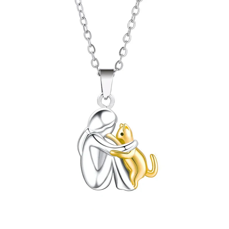 VIP | Cat Hug Pendant Necklace