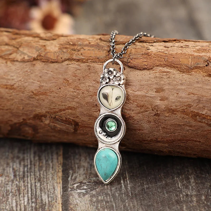 VIP | Turquoise Owl Wisdom Bar Necklace
