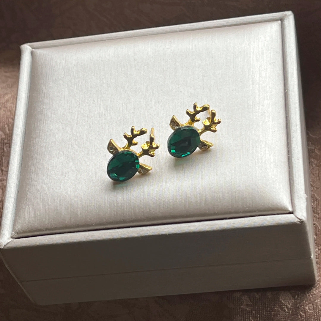 VIP | Festive Reindeer Crystal Stud Earrings