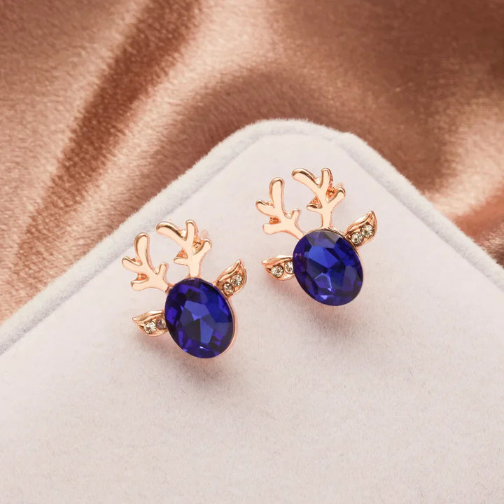 VIP | Festive Reindeer Crystal Stud Earrings