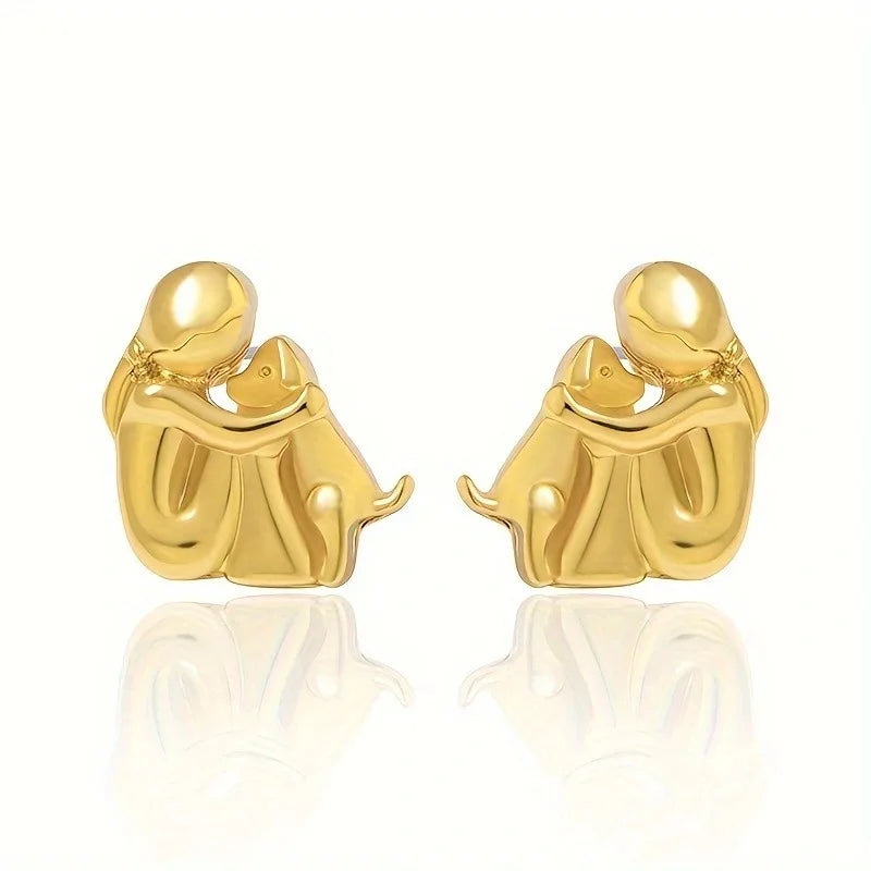 VIP | Silver and Gold Two-Tone Hug Earrings