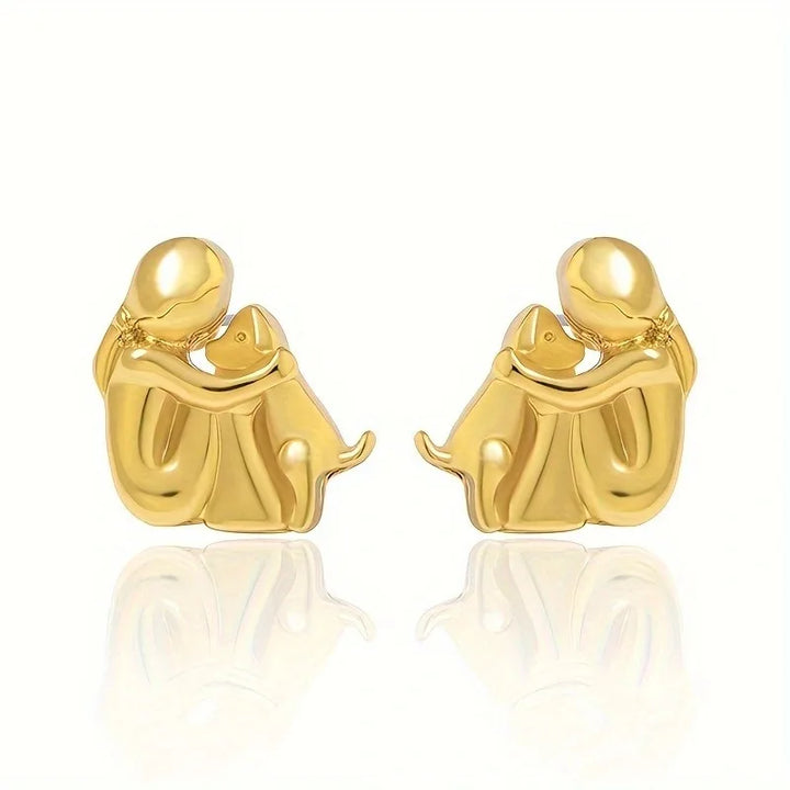 VIP | Silver and Gold Two-Tone Hug Earrings