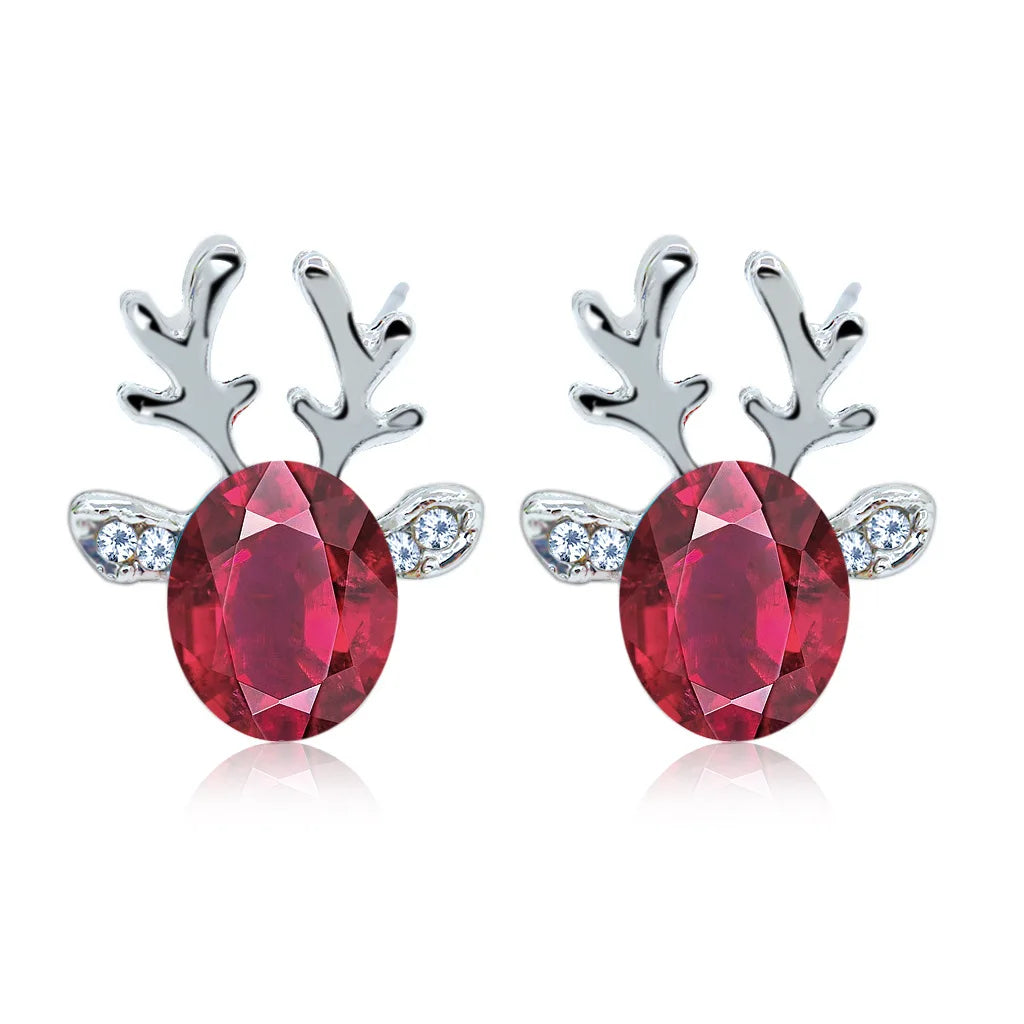 VIP | Festive Reindeer Crystal Stud Earrings