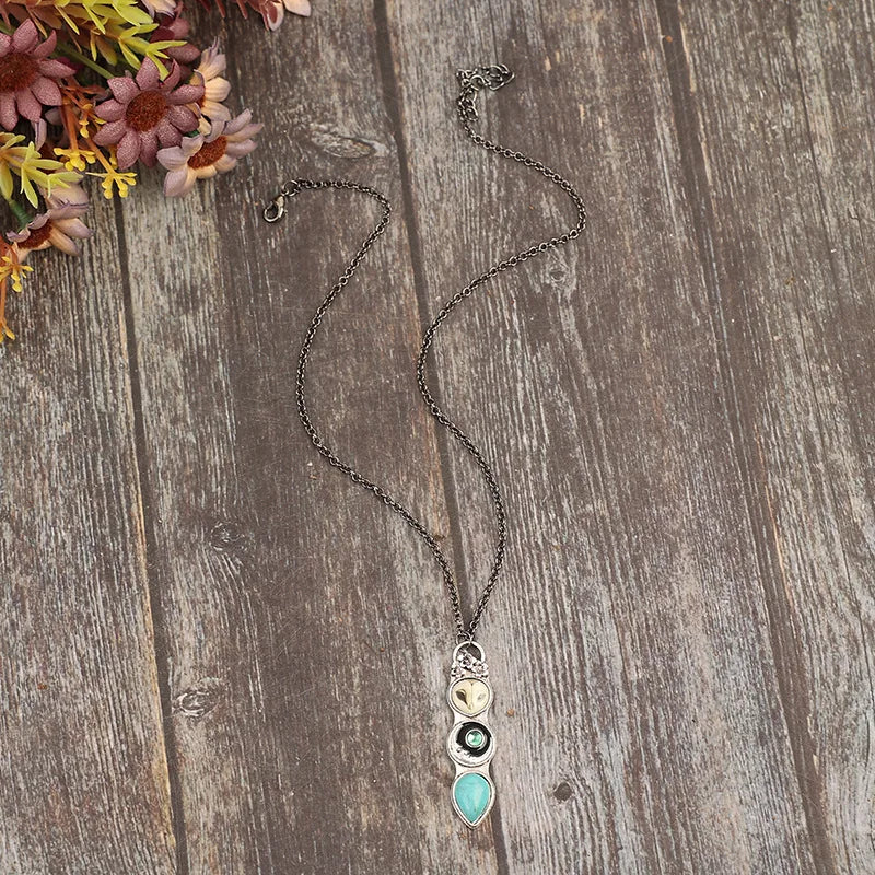 VIP | Turquoise Owl Wisdom Bar Necklace