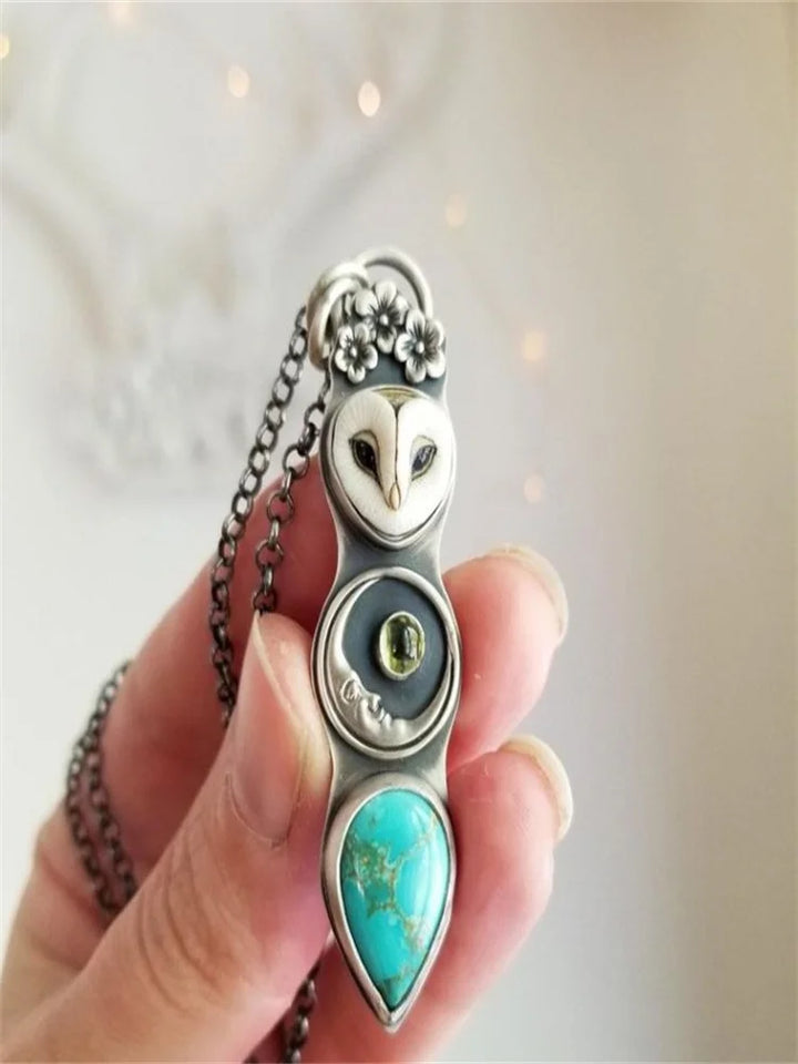 VIP | Turquoise Owl Wisdom Bar Necklace