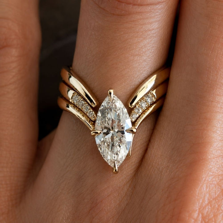 Marquise Cut Ring Set