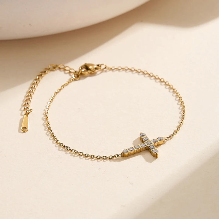 Crystal Cross Bracelet