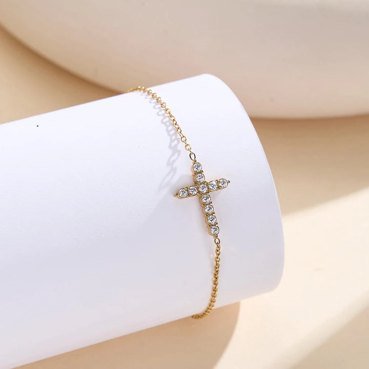 Crystal Cross Bracelet