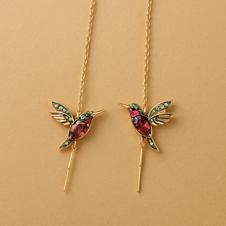 VIP | Hummingbird Enamel and Zirconia Earrings