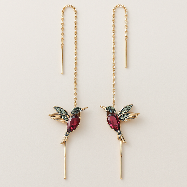 VIP | Hummingbird Enamel and Zirconia Earrings